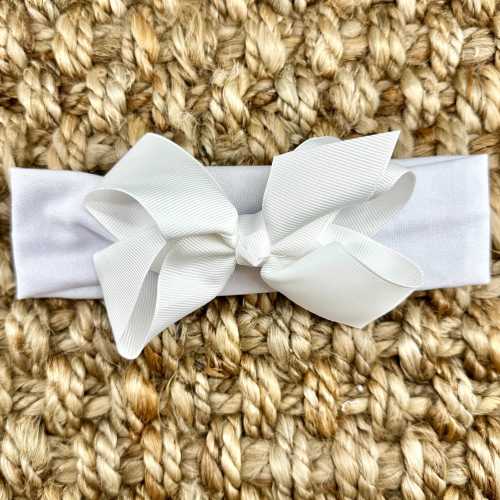 Bow Headband - White