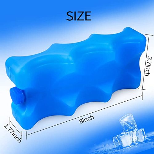 Pack of 3 Reusable Ice Packs for Breastmilk Storage, Bottle Ice Packs for Breastfeeding Mom, Blue