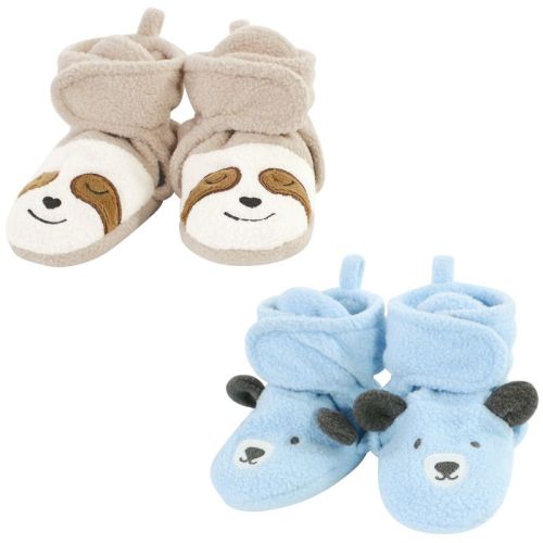 Hudson Baby Cozy Fleece Booties, Sloth Bear, 6-12 Months