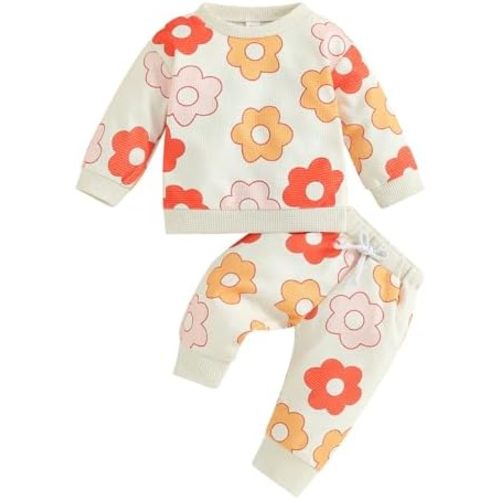 Newborn Infant Baby Girl Clothes Set Sweatshirts Tops Pants Toddler Girl Outfits Gifts 6-12 Months