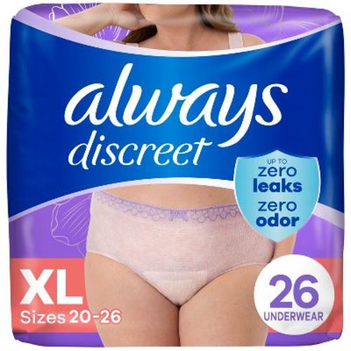 Always Discreet Adult Postpartum Underwear, XL