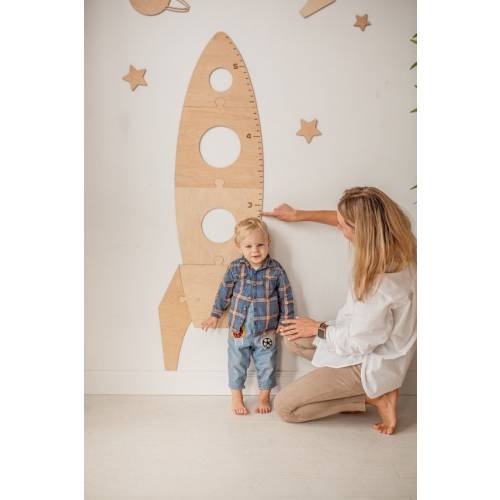 Kids Wooden Growth Height Chart Ruler Space Theme Nursery - Etsy