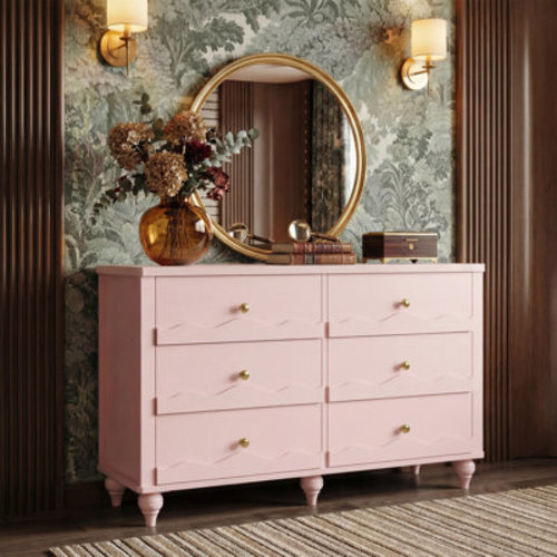 Wrought Studio™ Abson 43.3" Dresser With Wood Drawers | Wayfair