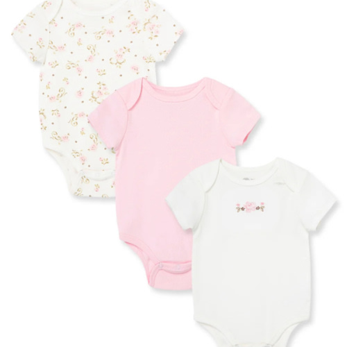Vintage Rose 3-Pack Bodysuits