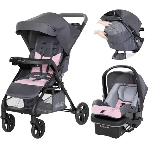 Baby Trend Passport® Cargo Stroller Travel System with EZ-Lift™ Plus Infant Car Seat, Pink Bamboo