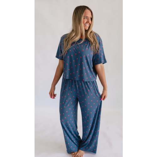 Womens T-Shirt Lounge Set In Cherries
