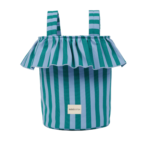 Basket Rayas - Green + Sky Blue - PRE ORDER