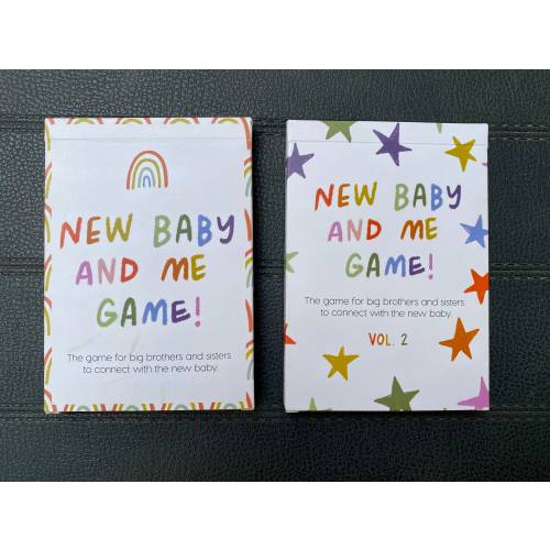 Engaging activities for a new Big Brother or new Big Sister to bond, interact, & play with the new baby. New Baby and Me Game. Sibling gift.
