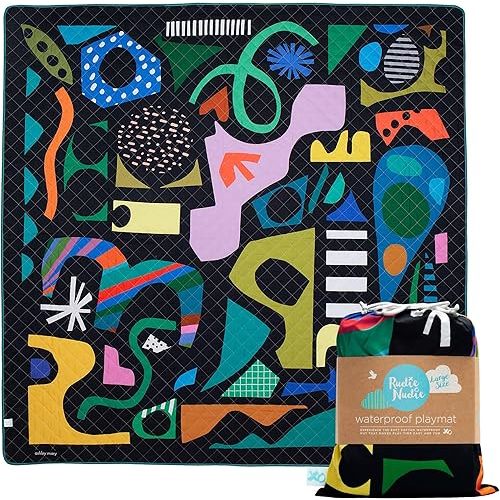 Baby Play Mat, Large Waterproof Playmat for Floor Play and Crawling, Foldable Portable and Machine Washable, Sensory and Tummy Time Activities, Baby Mat for Floor, 51" x 51"