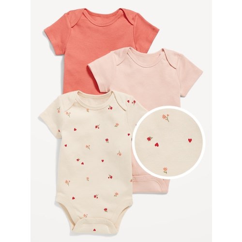 Unisex Short-Sleeve Bodysuit 3-Pack for Baby