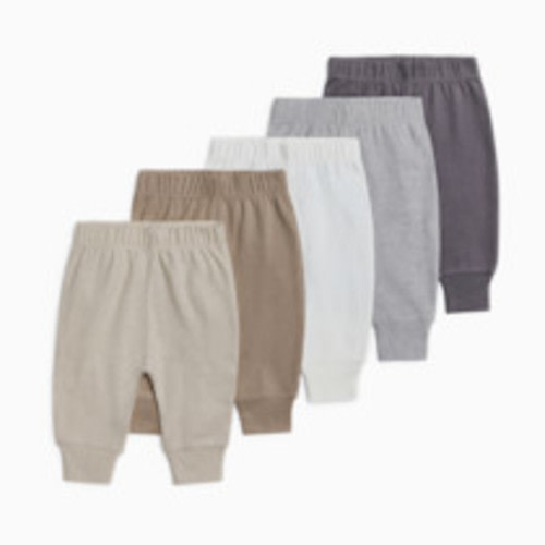 Small Story Organic Cotton Solid Pants (5 Pack) - Neutral Range, 3-6 M