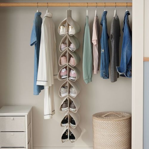 Hanging Closet Side Sling Shoe Storage