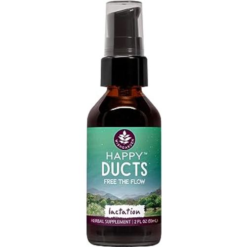 WishGarden Herbs Happy Ducts Lactation Support - Clogged Milk Duct Relief Supplement, Herbal Breastfeeding Support Supplement Tincture for Breast Engorgement Relief and Clogged Milk Ducts, 2oz