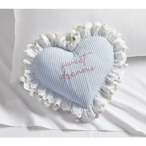 Sweet Dreams Embroidered Heart Pillow