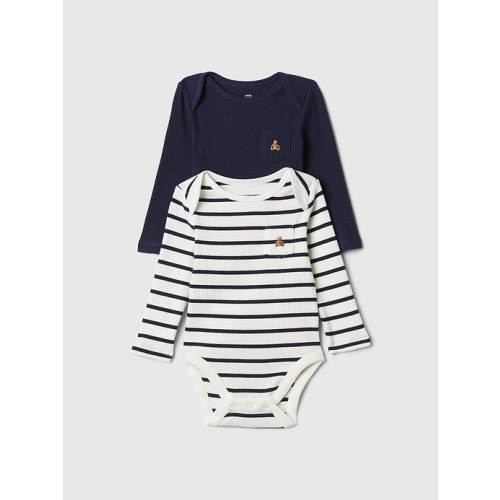Baby First Favorites Bodysuit (2-Pack) in dark night blue, size: 0-3 M