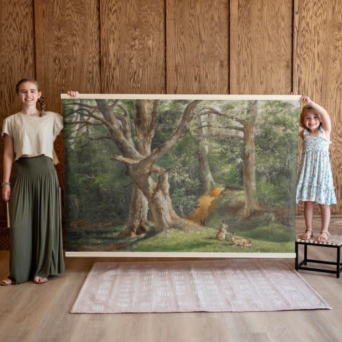 Nursery bunny hanging canvas