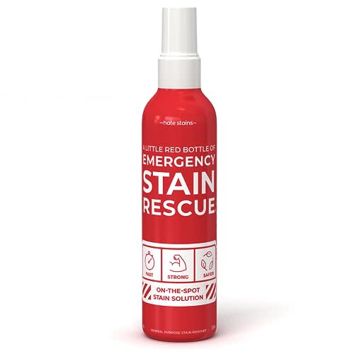 Emergency Stain Rescue Remover Spray – 4oz Laundry Stain Remover for Clothes, Upholstery Fabric, Carpet - Works on Most Blood, Grass, Coffee, Mud, Grease & Oil