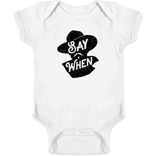 Pop Threads Say When Doc Holliday Western Quote Baby Toddler Kids Girl Boy T-Shirt