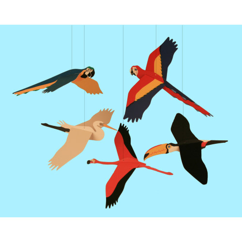 Tropical Birds Mobile