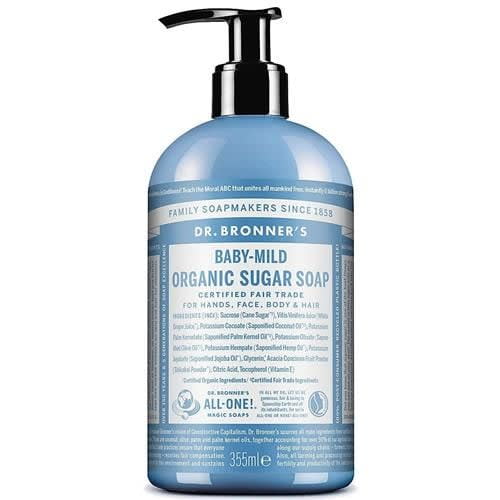 Dr. Bronners - Organic Sugar Soap Baby Mild 355 Ml Black Packaging May Vary - Pack of 2