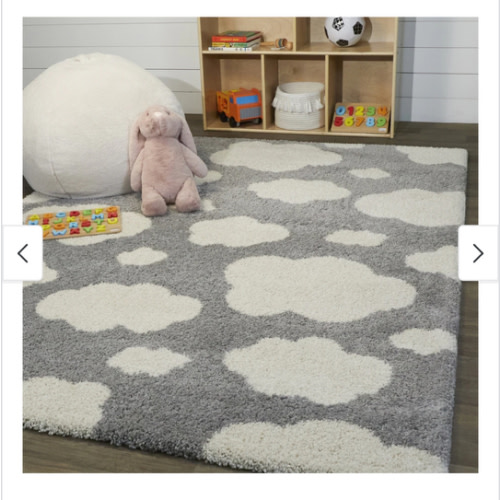 Mod-Tod Clouds Kids Shag Area Rug
