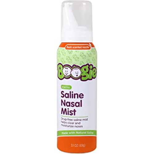 Boogie Baby Saline Nasal Spray Mist, Allergy Relief, Nasal Decongestant, FSA/HSA Eligible, Made with Natural Saline, Fresh Scent, 3.1 Ounce (Pack of 1)