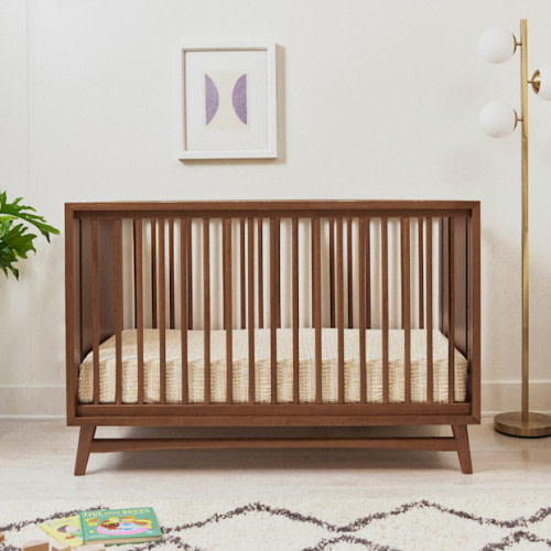Peggy 3-in-1 Convertible Crib with Toddler Bed Conversion Kit - Natural Walnut