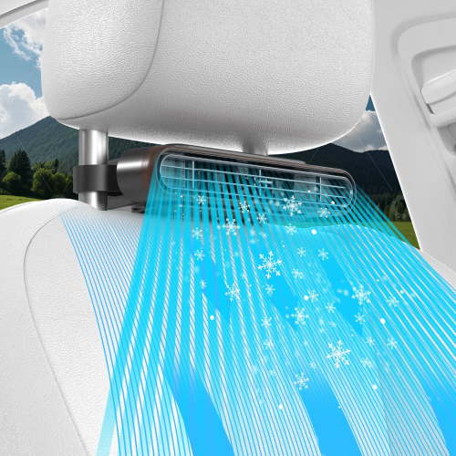 Wiher Car Seat Fan, Rechargeable Car Fan Seat Cooling Fan with 3 Speed Rotating Fan to Cool Your Back, Suitable for Car RV SUVs Trucks and Kids, Blows Out Cool Air