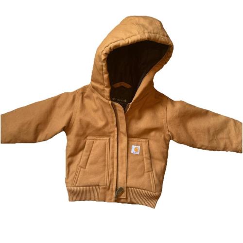 The Carhartt Insulated Canvas Coat is designed for...