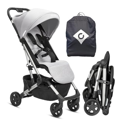 Colugo Compact Stroller - One Hand Fold Lightweight, Travel, Toddler, Airplane, Foldable Stroller with Rain Cover, Backpack and Cup Holder (Cool Grey)