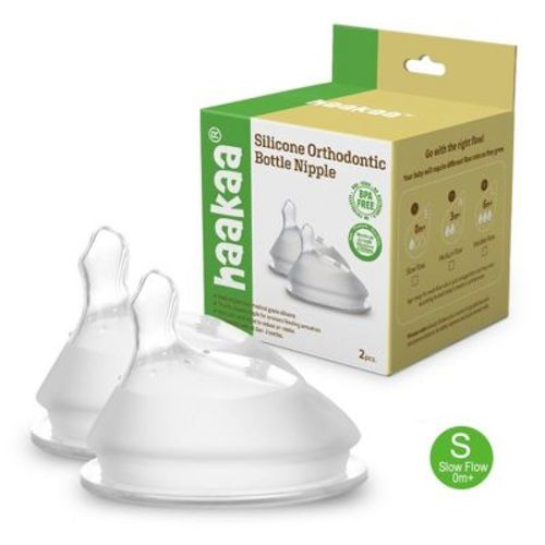 Haakaa Gen 3 Silicone Orthodontic Anti-Colic Nipple 2 PK Slow Flow (0-3 m)
