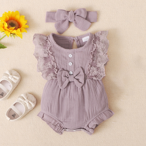 GYRATEDREAM Newborn Baby Girl Clothes Infant Romper Ruffle Sleeve Jumpsuit Bodysuit 0-3 Months