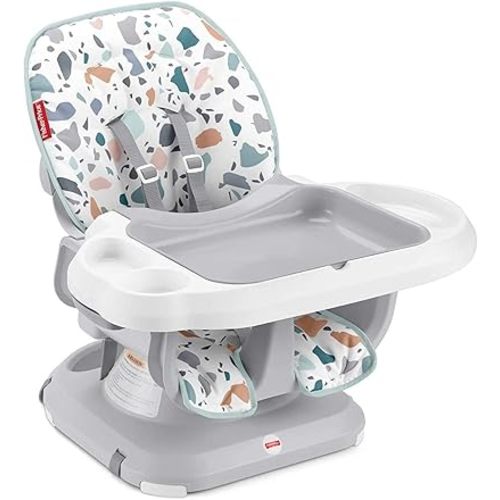 Fisher-Price SpaceSaver High Chair - Pacific Pebble, portable baby-to-toddler dining seat