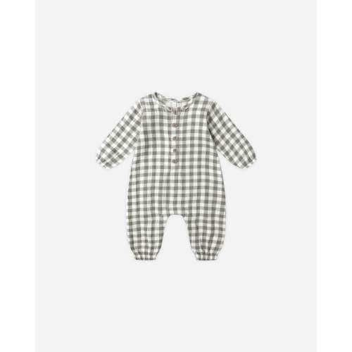 Woven Jumpsuit || Forest Check – Quincy Mae