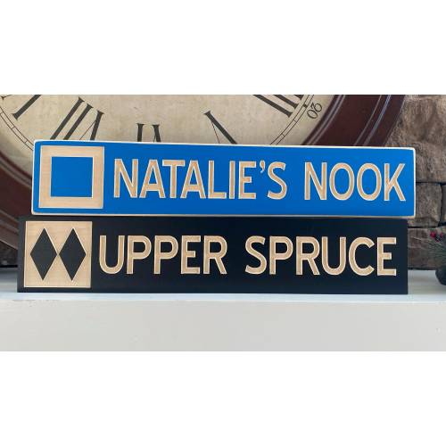 Personalized Carved Rustic Ski Trail Sign Snowboard Signs Wood Ski Mountain Décor Custom Cabin Lodge Ski Chalet Bar Signs Gifts for Skier