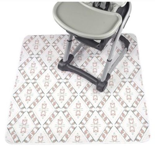 Baby Splat Mat For Under High Chair - Washable Waterproof Baby Floor Mat 51"x51" - - Westbound