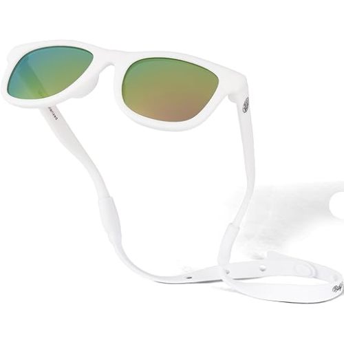 Polarized Baby Sunglasses With Strap - Unbreakable Flexible Infant Sunglasses For Toddlers Newborns 0-24 Months