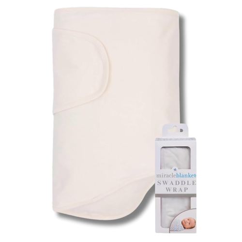 Miracle Blanket Swaddle Wrap - Soft, Wearable Sleep Sack Essential for Newborns and Infants (Natural Beige)