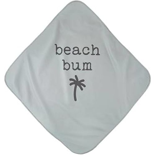 Stephan Baby Towels - Quick Dry Microfiber Infant or Toddler Beach Towel with Hood, 30-Inch Square, Grey - Beach Bum