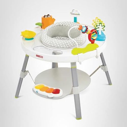 Skip Hop Baby Activity Center: Interactive Play Center with 3-Stage Grow-with-Me Functionality, 4mo+, Silver Lining Cloud