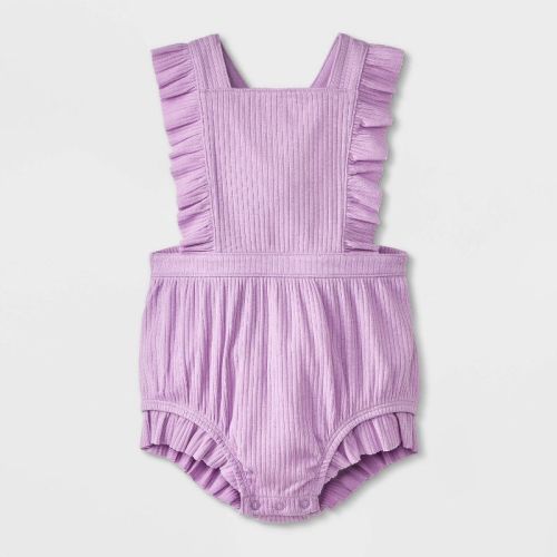 Baby Girls' Ruffle Romper - Cat & Jack™ Blue 0-3m