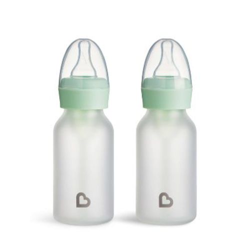 Munchkin Bond Glass Baby Bottles - Mint - 4 fl oz/2pk