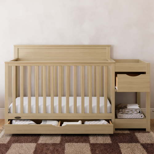 Graco Shiloh Convertible Baby Crib and Changer, Driftwood