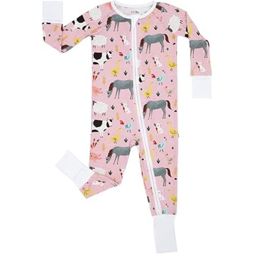 Little Sleepies Pajamas for Baby Boys & Girls, Viscose from Bamboo Baby Pajamas, Snug Baby Sleeper, Toddler PJs, 2-Way Zipper