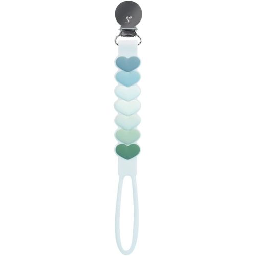 Loulou Lollipop Beadless Silicone Pacifier Clip (Sweetheart, Blue)