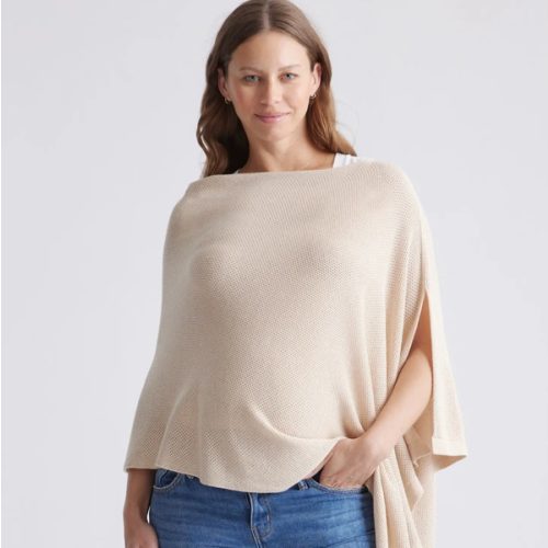 Lightweight Cotton Cashmere Nursing Shawl