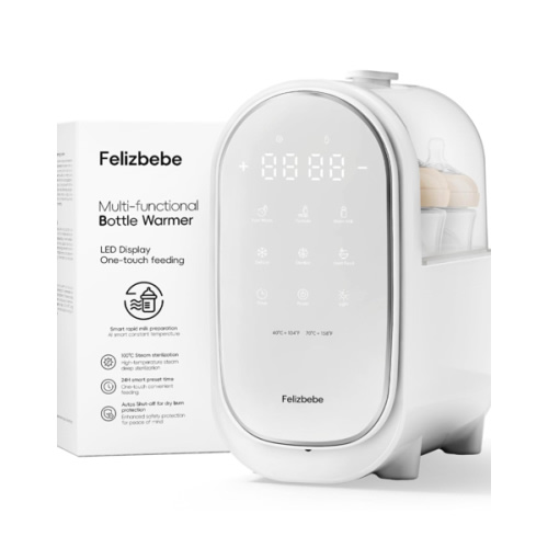 Baby Bottle Warmer, 11-in-1 Milk Warmer for Breastmilk & Formula Large Touchscreen with Night Light, Detachable for Easy Cleaning & Accurate Temperature Control, Timer, Double Bottles Warmer