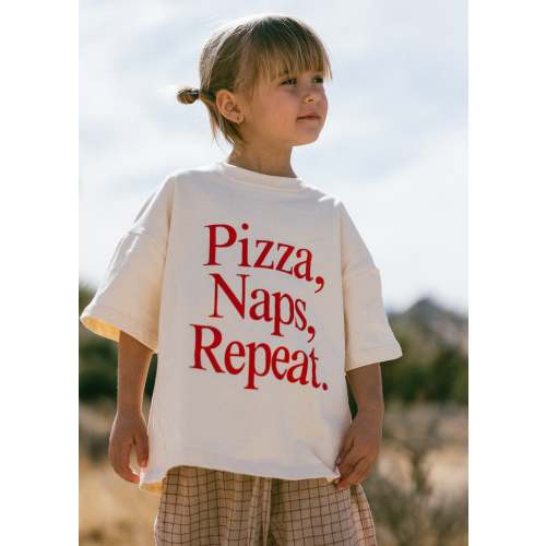 Oversized Graphic Tee- Pizza