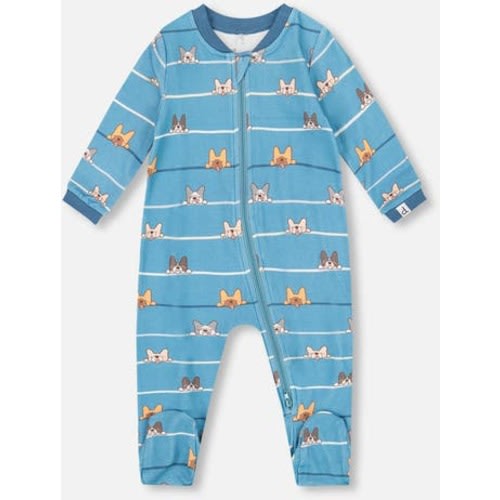 One-Piece Organic Cotton Pajama Dog, 12M