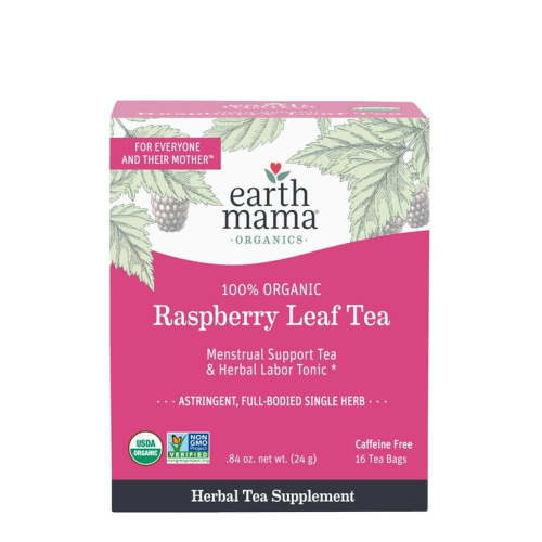 Earth Mama Organic Herbal Raspberry Leaf Tea for Pregnancy, 16 Tea Bags